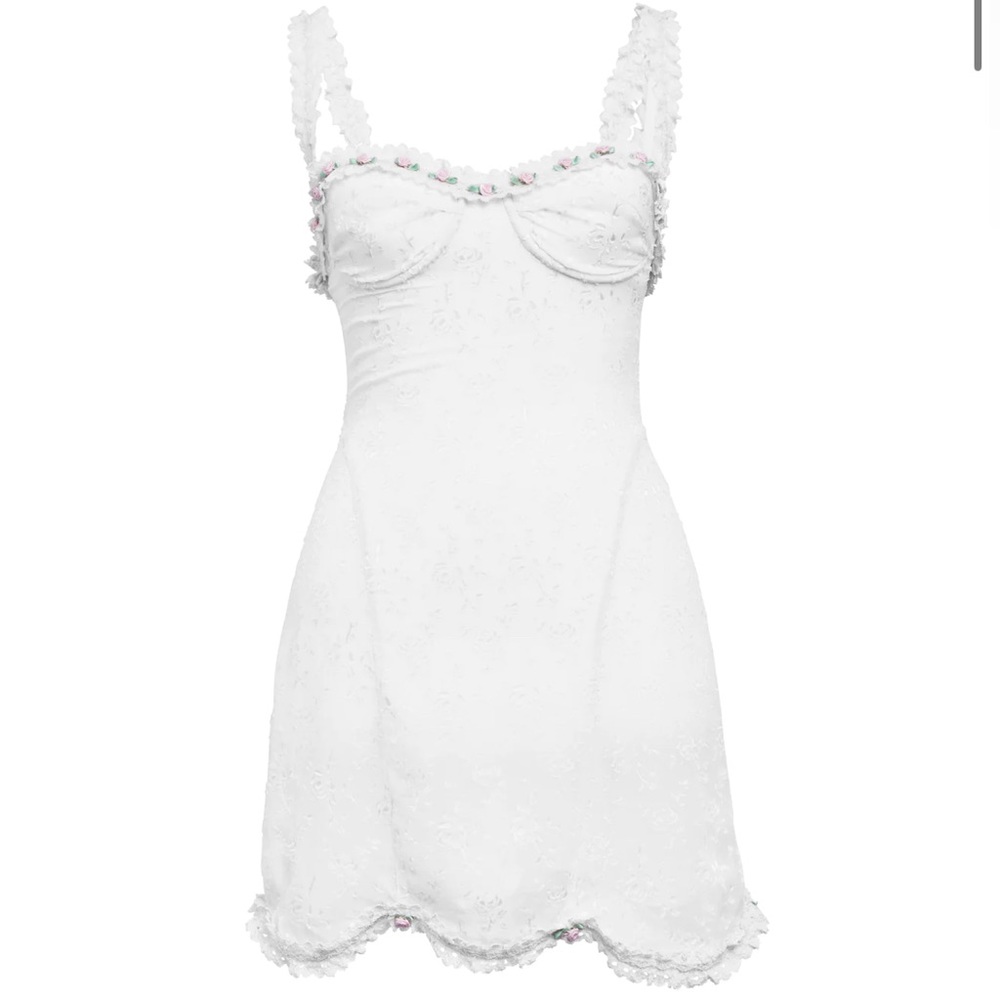 The bar jade dress in white. Size 2